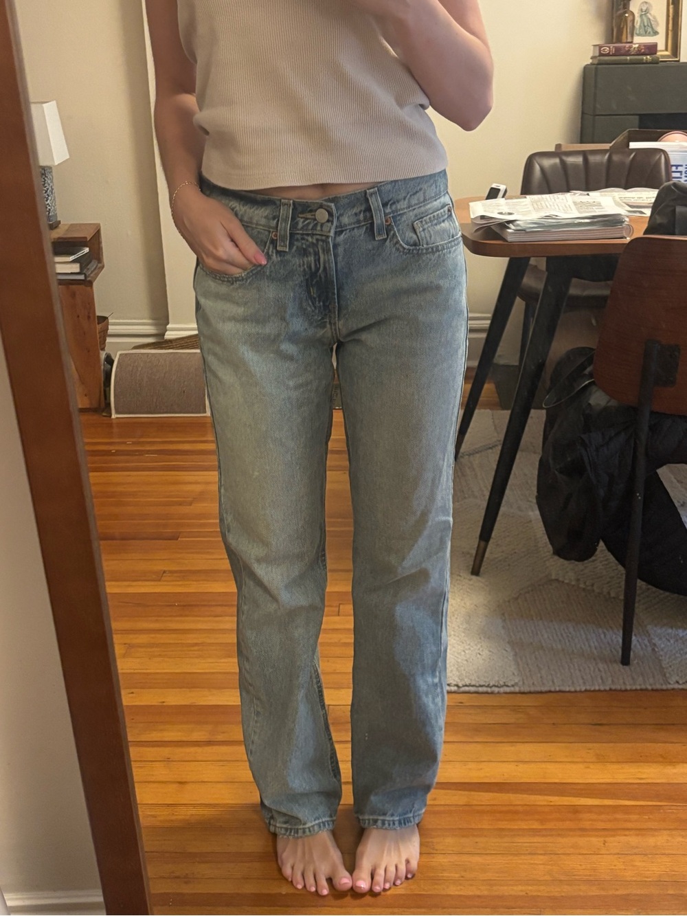 BDG Straight-Leg Jeans in Light Blue Wash